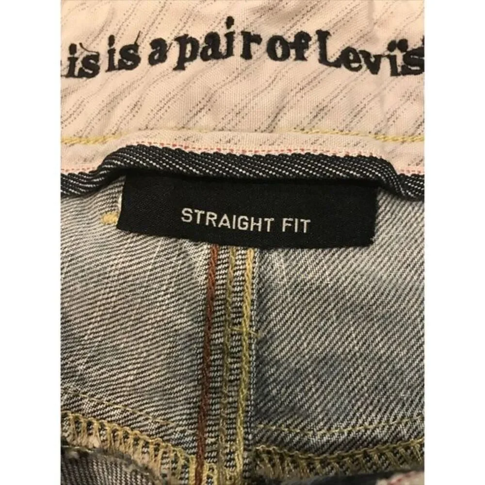 Vintage!! Levis 701 S Straight Fit‎ Light Wash Jeans 36x32